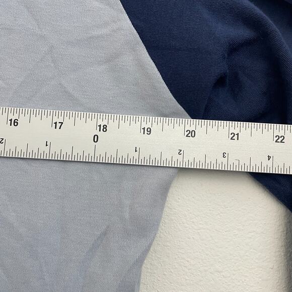 Y2K Armani Exchange T Shirt Men M Colorblock Casual Crew Neck Long Sleeve - Picture 4 of 8